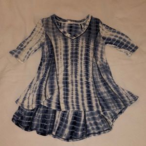 Tye dye half sleeve blouse